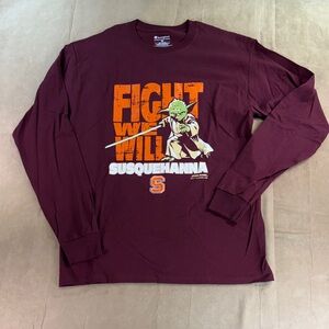 Susquehanna University long sleeve tshirt with Yoda